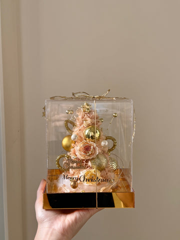 Preserved Flowers - Golden Christmas Tree